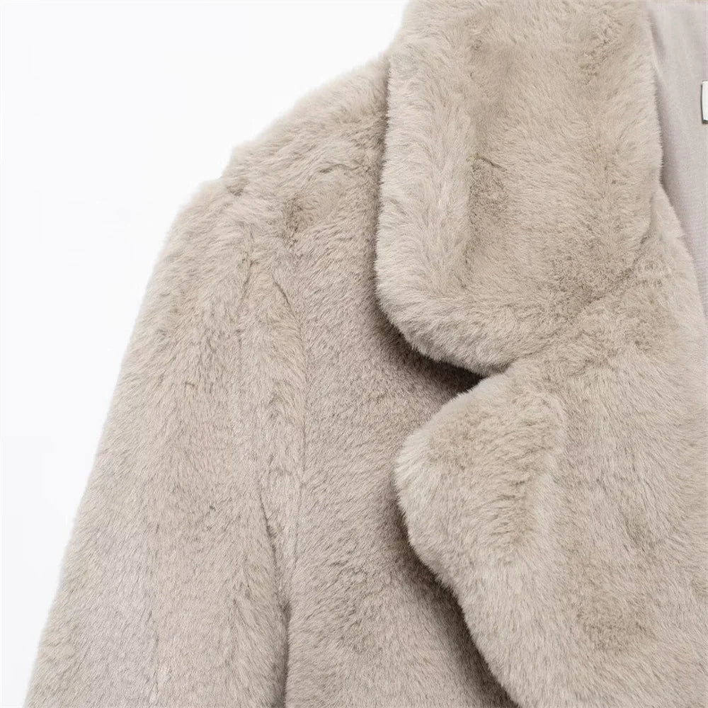 Plush Faux Fur Coat