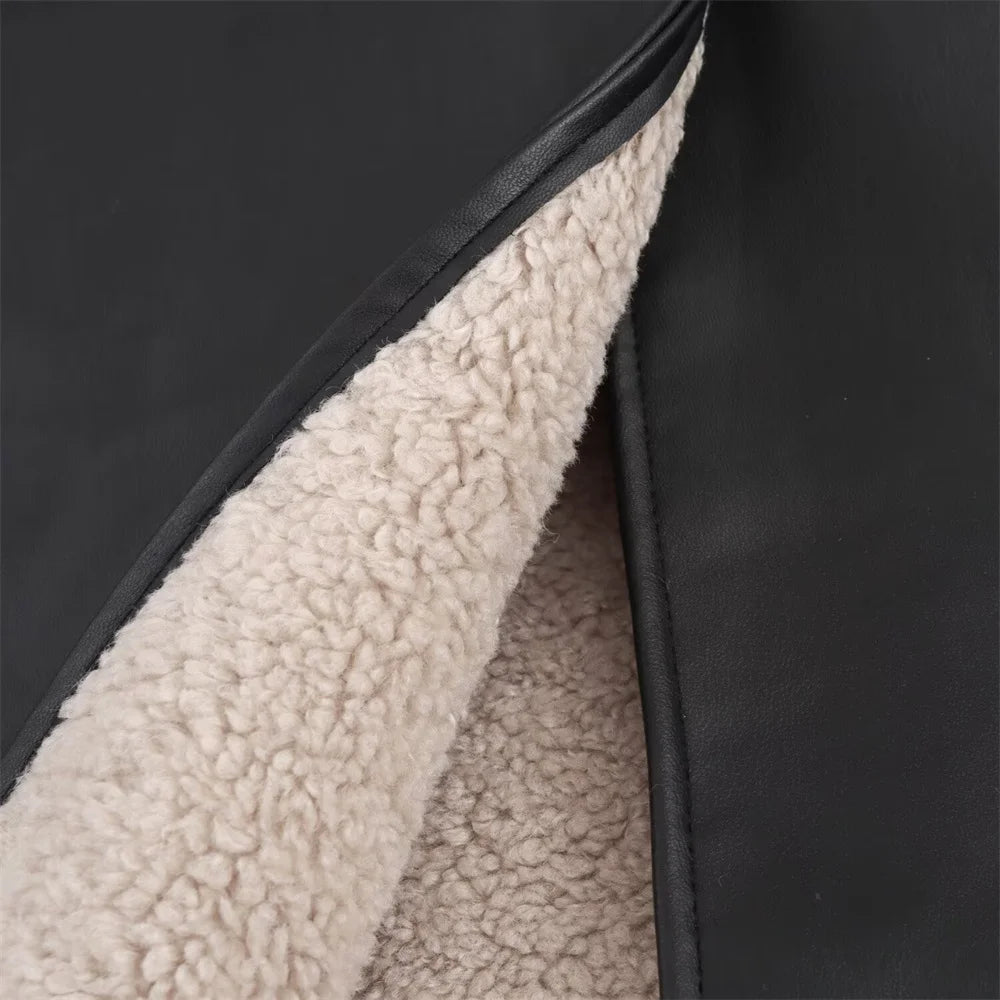 Long Faux Leather Coat