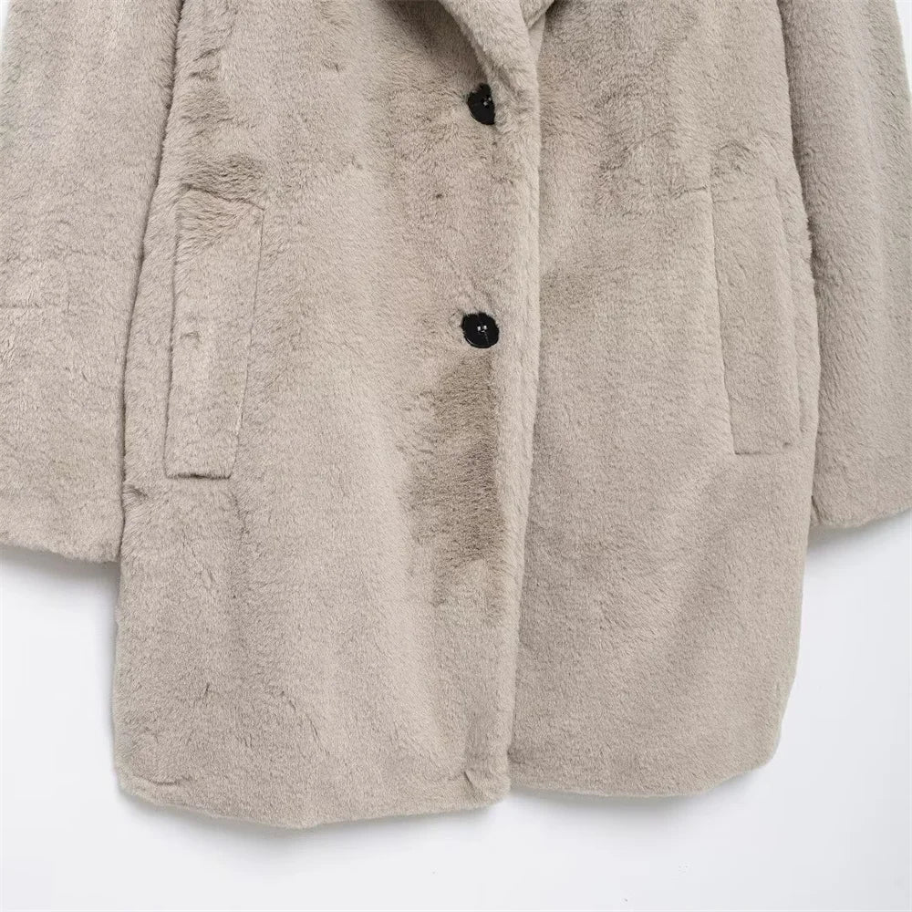 Plush Faux Fur Coat